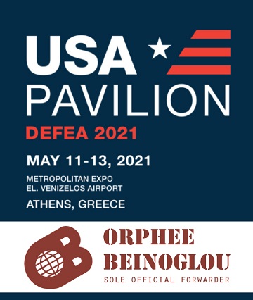  H Oρφεύς  Βεϊνόγλου επίσημος και  αποκλειστικός μεταφορέας των Εκθετών του περιπτέρου των ΗΠΑ (USA Pavilion) στην DEFEA 2021